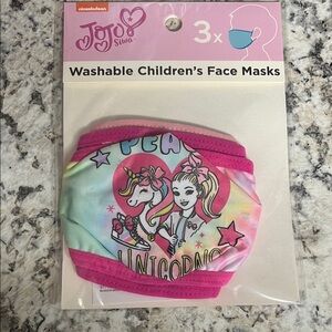 JoJo Siwa Pink and Multicolor Kids Face Masks